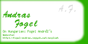 andras fogel business card